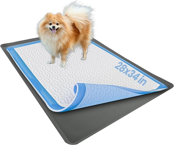 Dog Pee Pad Holder - Fits Up to 28 x 34 Pee Pad - 1 Pack - Grey