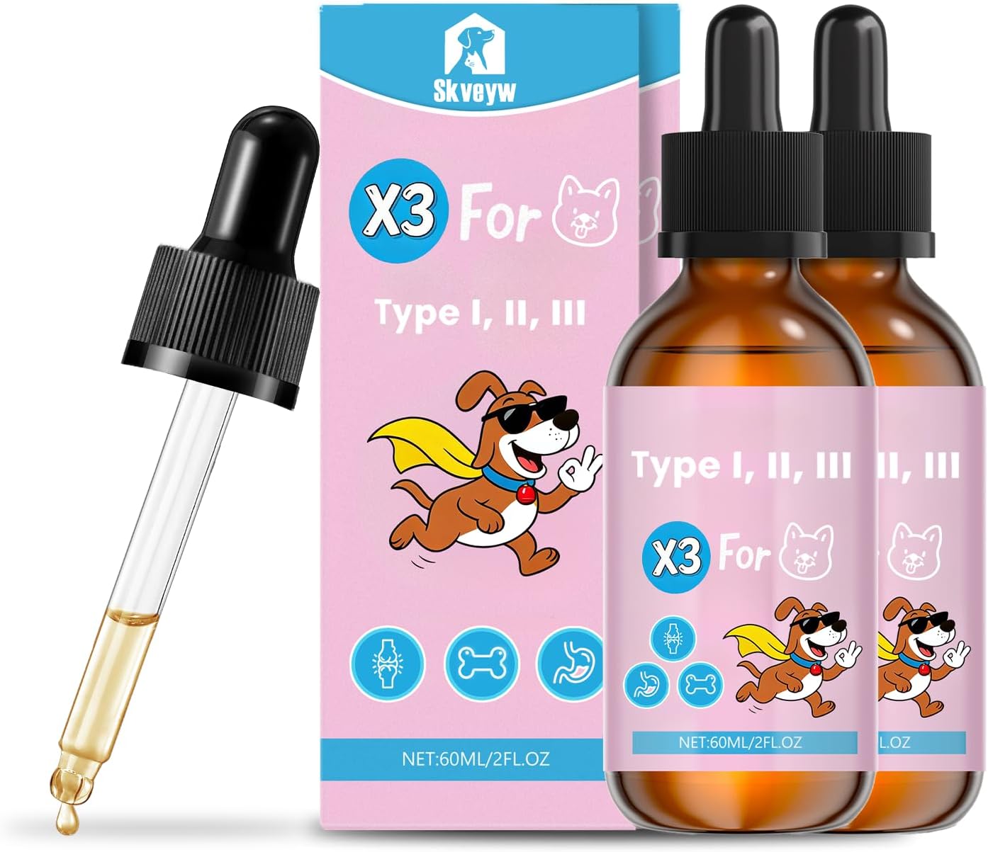 2Pcs Pet Drops (60ml/20oz*2)