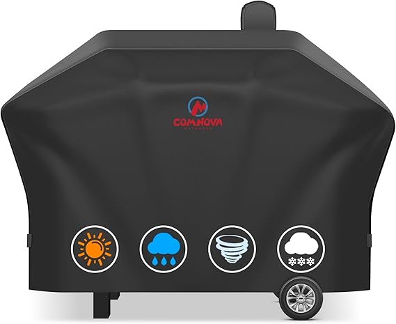 Comnova Pellet Grill Cover for Camp Chef 24 Series - 600D Premium Smoker Cover Waterproof & Heavy Duty for Camp Chef Woodwind 24, Woodwind Pro 24, PG24, PG24WWSB, SmokePro SG24, DLX 24, and More
