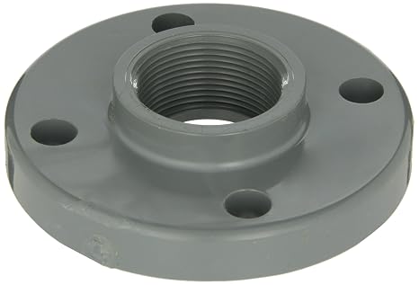 CPVC Pipe Fitting, Solid Flange, Schedule 80, Gray, 1/2" NPT Female