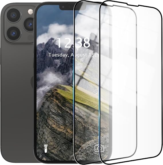 AKABEILA Compatible with Honor Magic6 Lite 5G 2 Pack Screen Protector HD Tempered Glass Protective Film 9H Hardness Case Friendly Easy Installation Anti-Fingerprint Bubble Free Black&2