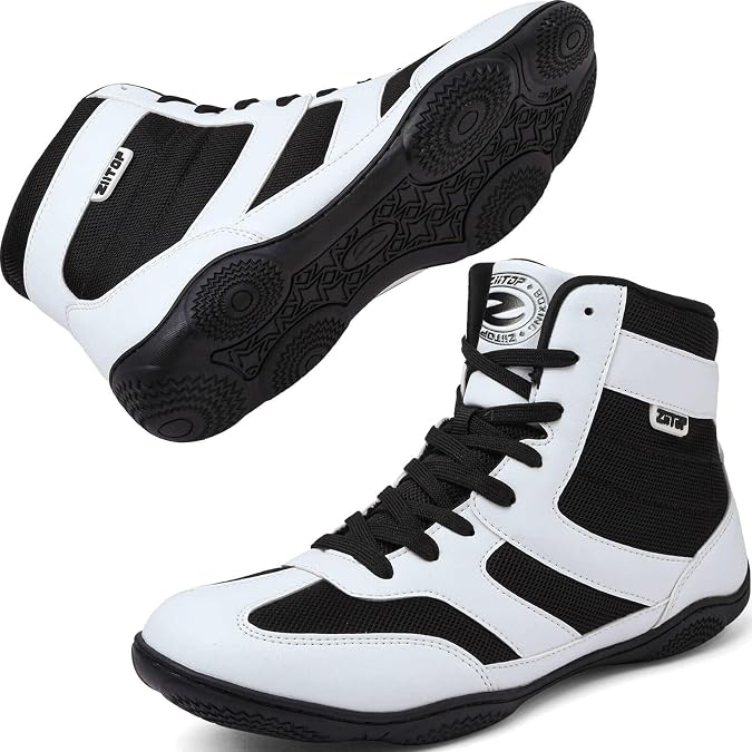 Wrestling Shoes Men Boxing Shoe for Mens Weightlifting Powerlifting Deadlift Squatting High Top Fitness Zero Drop