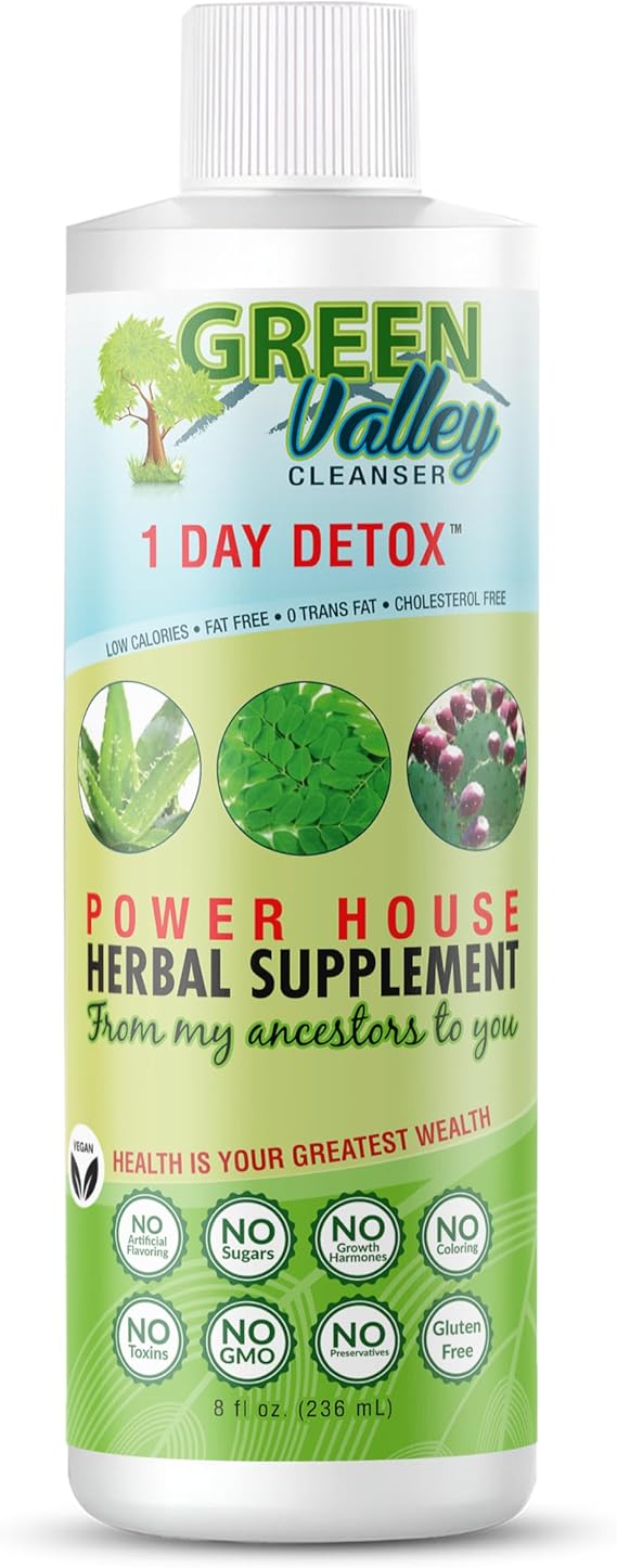 Green Valley Cleanser Natural Herbal Colon Cleanse Detox Supplement | Supports Digestion, Bloating Relief & Regularity | 8 oz Liquid