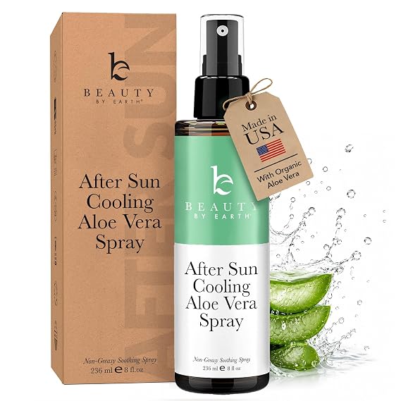 After Sun Cooling Aloe Vera Spray - USA Made With Organic Aloe Vera