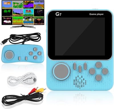 OSDUE Retro Handheld Game Console,Portable Video Game Consoles with 666 Classic Games, 3.5 Inch Color Screen 1200mAh Rechargeable Battery Retro Game Console Supports TV Connection and 2 PlayersBlue