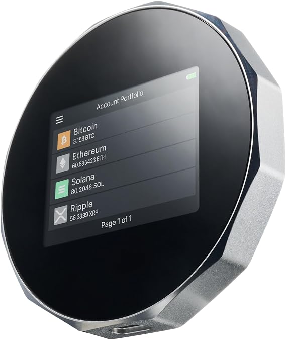 SecuX V20 - Most Secure Crypto Hardware Wallet w/ Bluetooth - Large Touchscreen - Easily Manage your Bitcoin, Ethereum, Ripple, BTC, ETH, LTC, BCH, DGB, Dash, BNB, DOGE, XLM and more