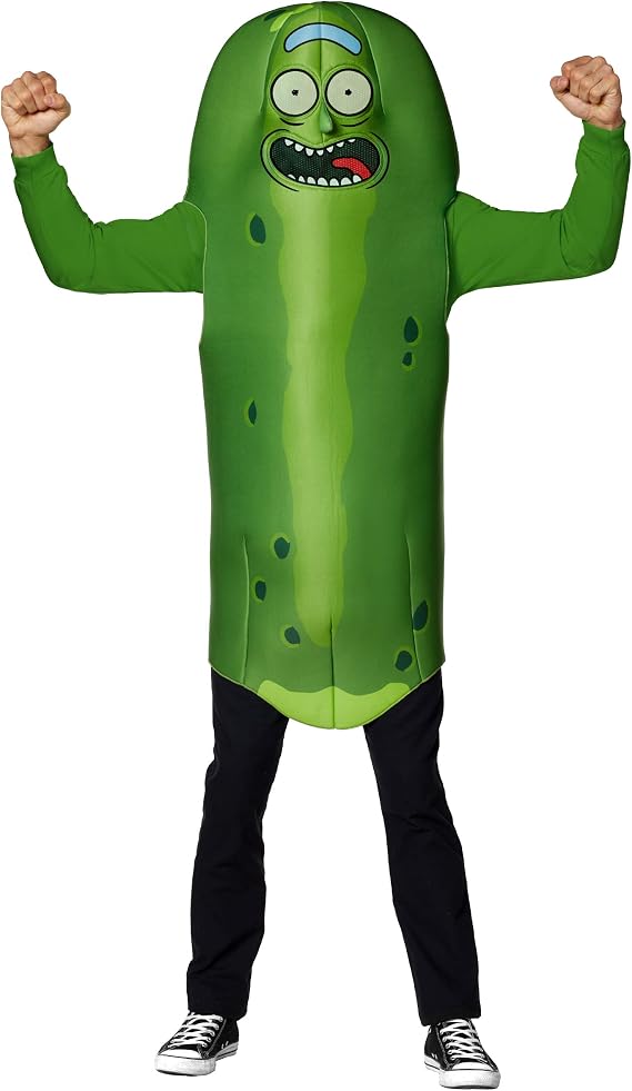 Spirit Halloween Rick and Morty Adult Pickle Rick Costume | Officially Licensed | Group Costume | Funny Halloween Costume