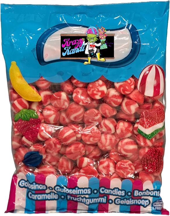 1kg Bulk Jelly & Fizzy Sweets – Perfect for Vidal Sweet Lovers – Pick Your Favourite Mix – Retro Party Candy for Events, Gifts, Kids & Pick n Mix (Strawberry Twist Kisses)