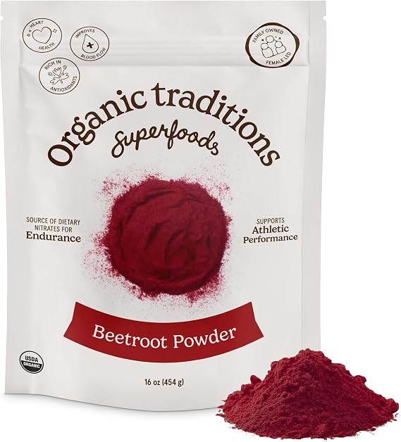 Organic Traditions Beetroot Powder, Organic Beet Root Powder, 16oz