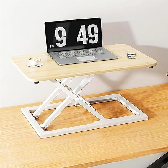 Standing Desk, Tabletop, Elevating Desk, Table, Folding Lift Table, PC Desk, PC Stand, Adjustable Height, Elevating Table for Computers, Sitting Position, Load Capacity 66.1 lbs 30 kg