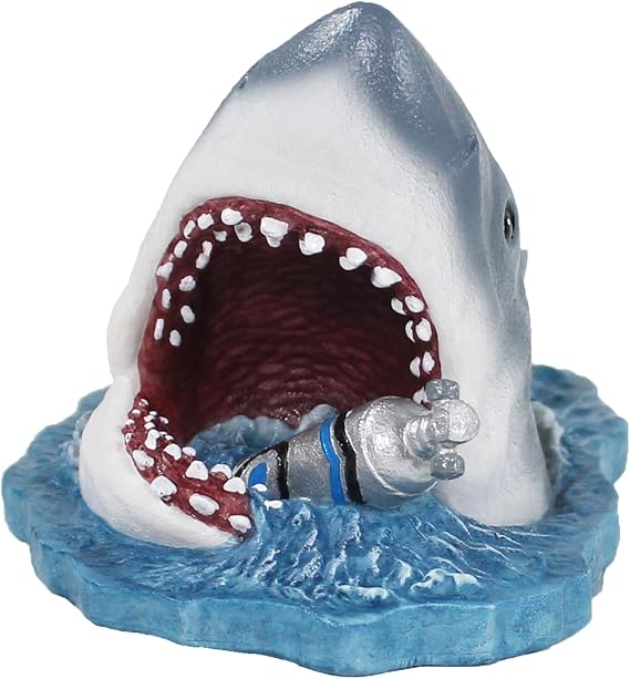 Penn-Plax Jaws Officially Licensed Aquarium Decoration Air Tank Strike Safe for Freshwater and Saltwater Fish Tanks Medium