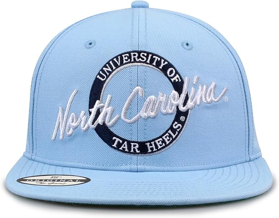 The Game NCAA Licensed North Carolina Tar Heels Flat Brim Snapback Hat, University of North Carolina Game Day Hat