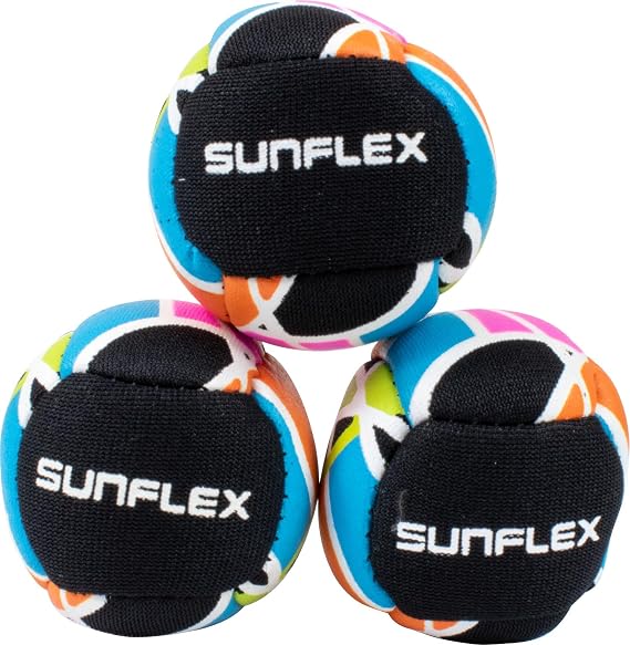 Sunflex Extreme Fun Balls - Neoprene Weighted Outdoor Beach Game - Fun Balls 3 Piece Set for Outdoor and Water Use - Waterproof, UV Resistant, and Nonslip