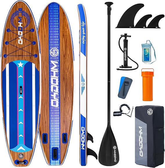 Inflatable Stand Up Paddle Board 11' 33" 6", Yoga Board with Durable SUP Accessories for Adults & Youth, Versatile Paddle Board
