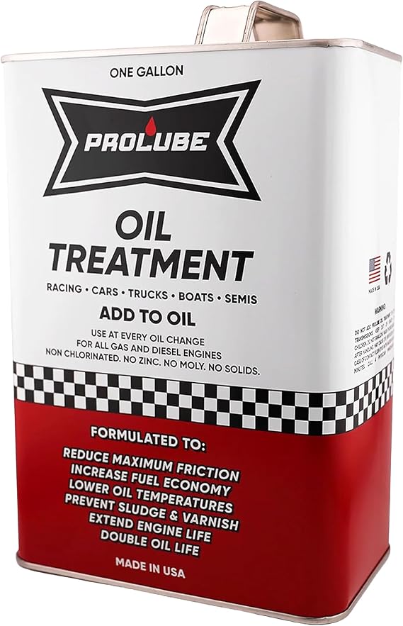Prolube Oil Treatment - Engine Oil Additive for Gas & Diesel Engines - Reduces Wear, Noise, Vibration - Boosts Fuel Economy & Horsepower - Works on Transmissions & Differentials (1Gallon)