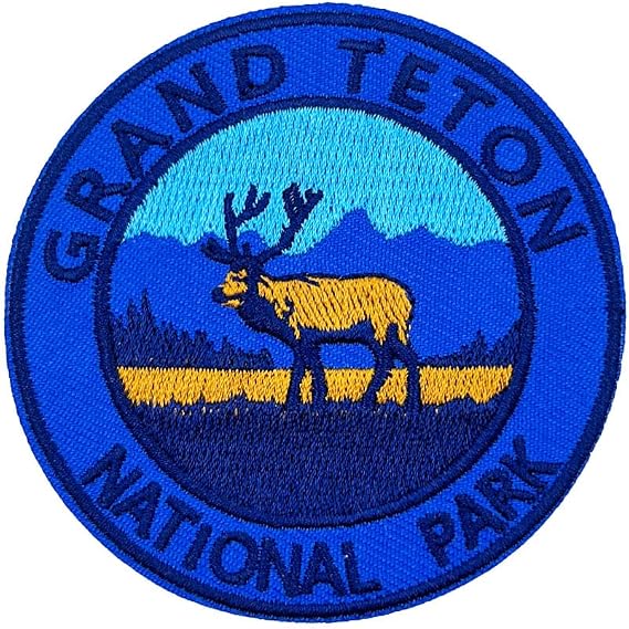 Grand Teton National Park Patch 3" Embroidered IronOn SewOn Souvenir Badge for Jackets, Backpacks, Hats, Travel Gear