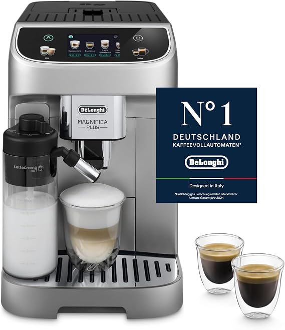 De'Longhi Magnifica Plus - fully automatic coffee machine 18 drinks Silver Black