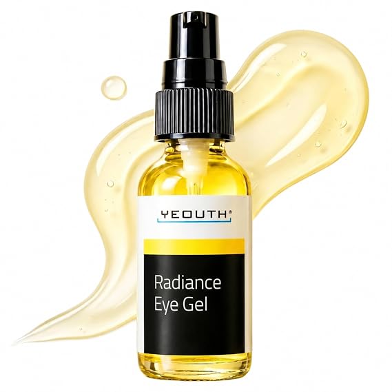 YEOUTH Hydrating Under Eye Gel, 1oz | For Dark Circles and Puffiness with Hyaluronic Acid and Tripeptide, Targets Eye Bags