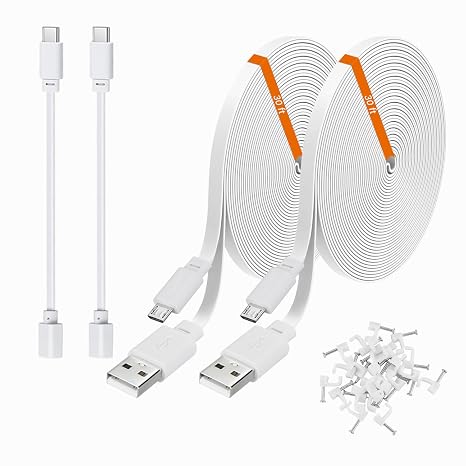 2-Pack 30ft Power Extension Cable for eufy SoloCam S220, S340 & Indoor E220