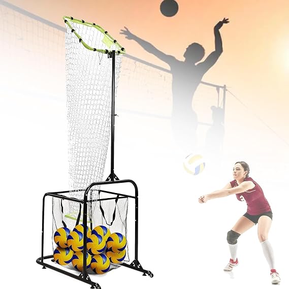 Volleyball Training Equipment Adjustable Setting Trainer for Pass and Spike Practice with Multiple Angle and Height Options