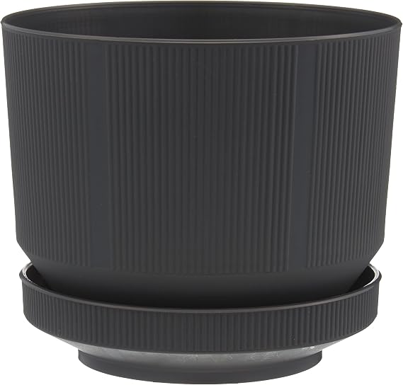 Serinova S282 Luxury Flower Pot Decorative Flower Pot, Anthracite, 18.5cm, 3.3 Liters