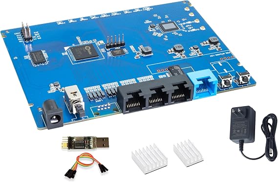 WayPonDEV Banana Pi WiFi 6 OpenWRT Router Board, Dual Band Wireless Internet Router, 802.11ax ac WiFi 6 Gigabit VPN Router, Integrated 5GE Phy and RGMII, Support WPA,WPA2,WPA3 (Baisc Board Bundle)