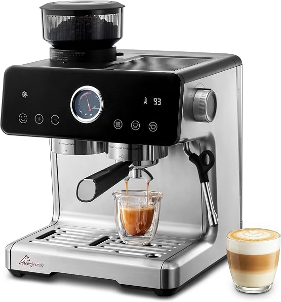 Espresso Machine with Grinder, Stainless Steel