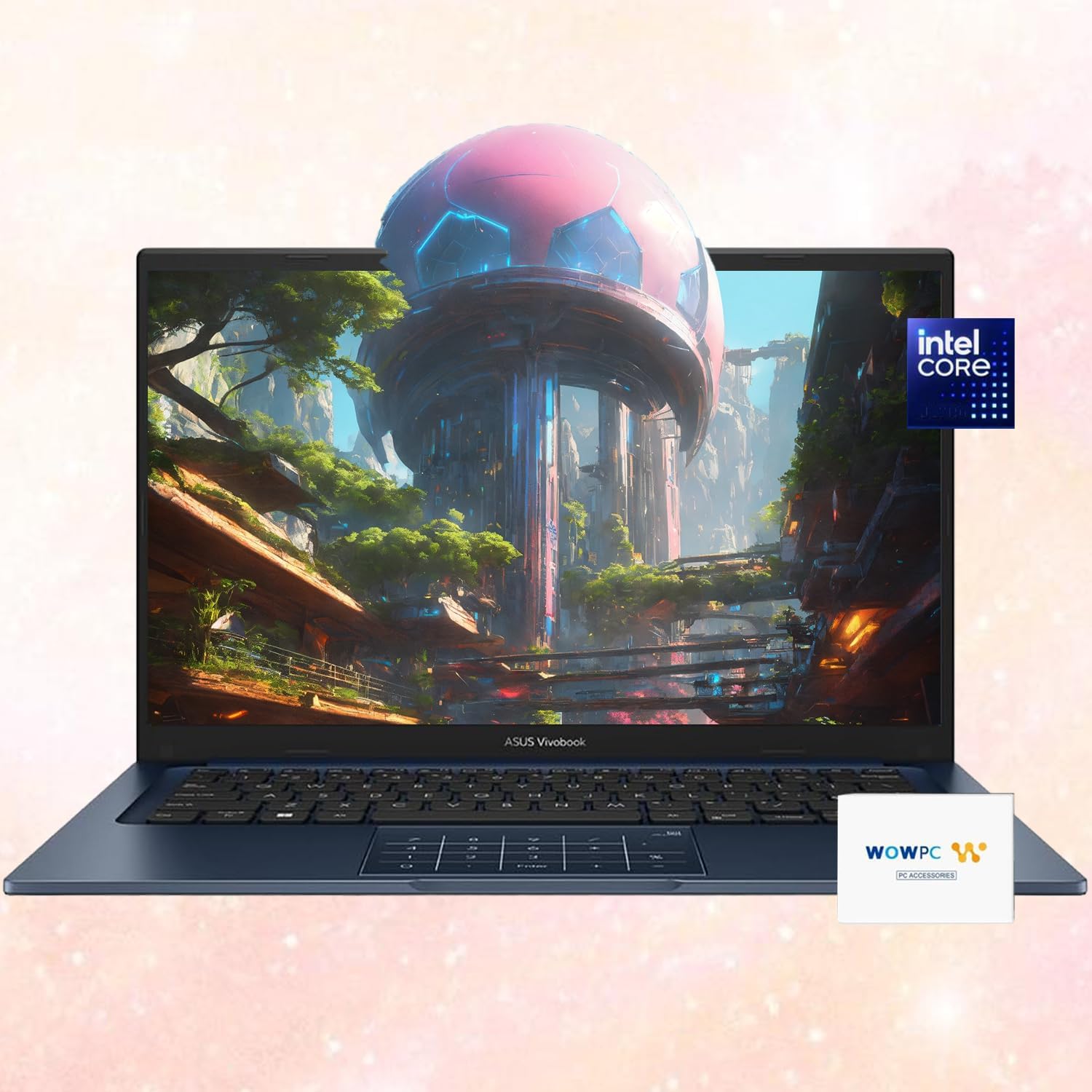 ASUS VivoBook Laptop | 14 FHD Display | 12th Gen 6 Core Processor | 24GB RAM | 1TB Storage 512GB SSD & 512GB External Storage| Bluetooth | HDMI | Thin & Light | Windows 11 Pro | wWOWPC Bundle