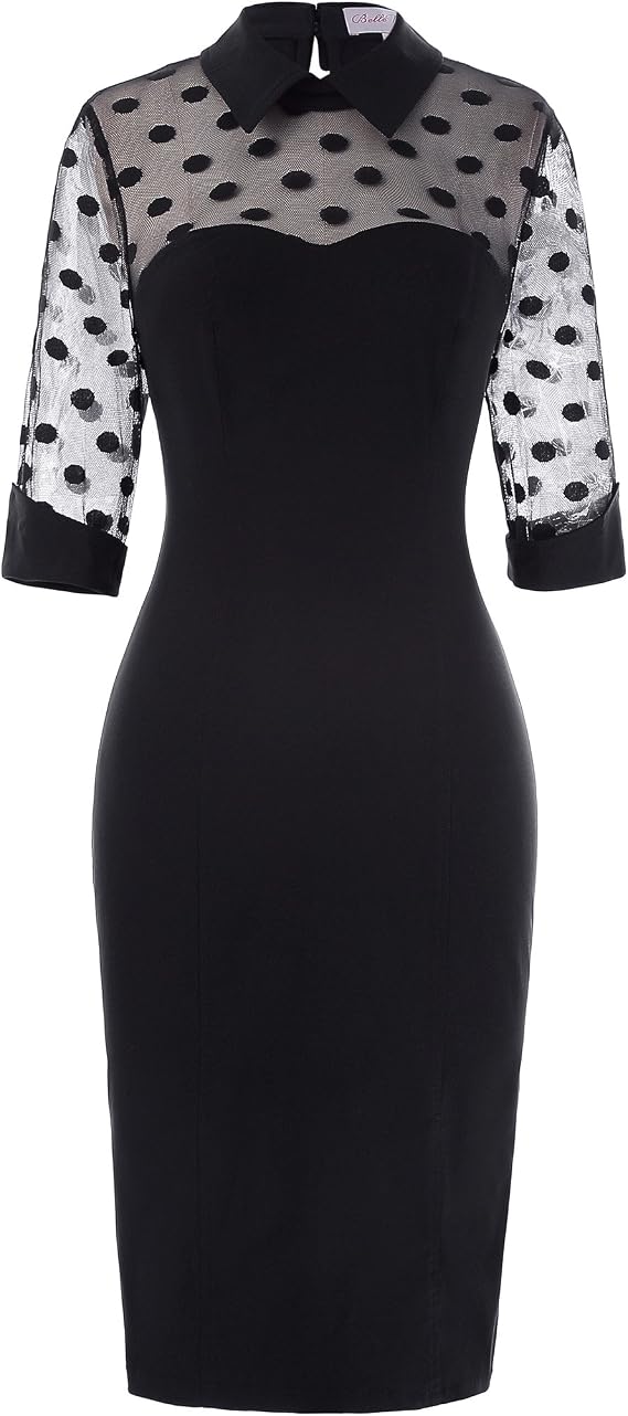 Belle Poque Women's 1950s Retro Pencil Dress Cocktail Party Dresses