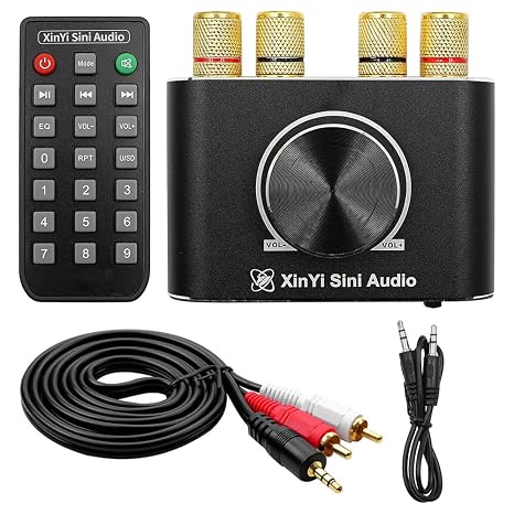 DollaTek Remote Control HIFI Bluetooth 5.1 Amplifier board Class D 15Wx2 two-channels Stereo Digital Power Audio U-Disk Music App AMP Amplificador Home Theater