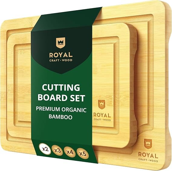 Cutting Board Set of 2 and Cutting Board Stand