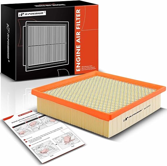 A-Premium Engine Air Filter Compatible with Toyota, Dodge, Jeep & Lexus Models - Camry, Highlander, Avalon, Sienna, Durango, Grand Cherokee, ES350, NX300, RX350 - Replace# 17801-0P050