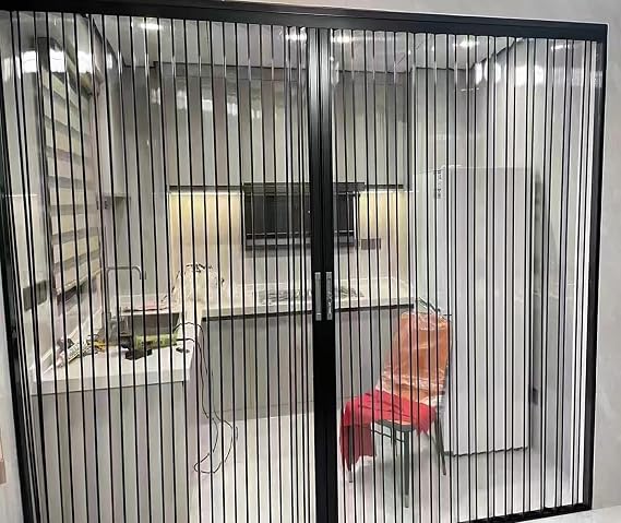 Concertina Foldable Door Acrylic Glass Clear Folding Sliding Door 198 203 210 220 Cm Tall, Heavy Duty Interior Soundproofing Pleated Gate for Kitchens/Dining Room/Hallways Divider(170x198cm)