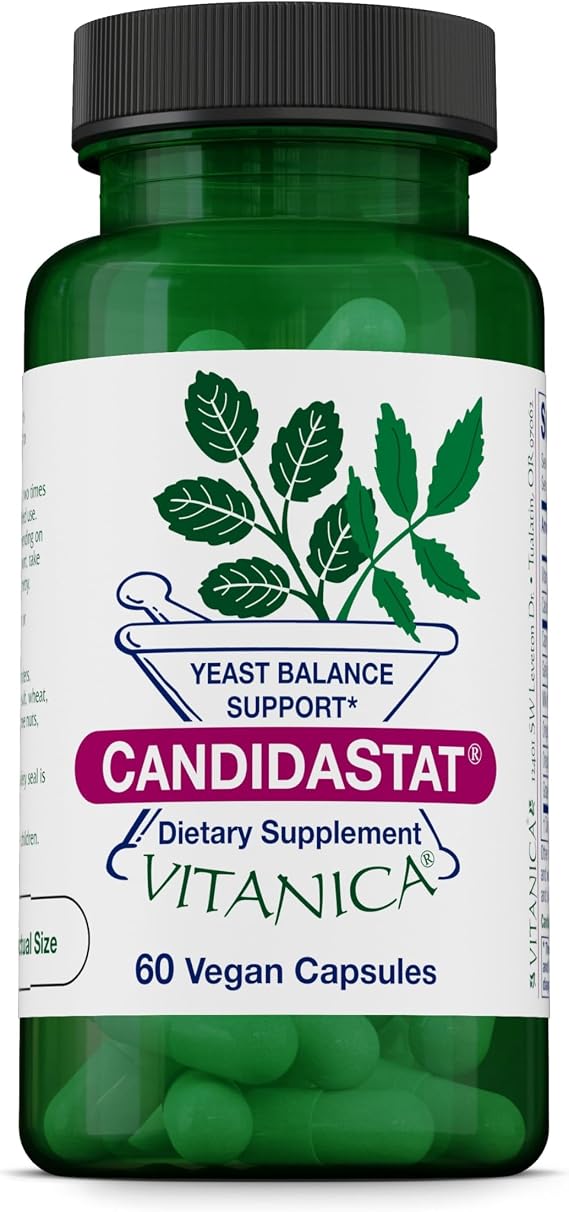 Vitanica, Candidastat, Yeast Balance Support, Vegan, 60 Capsules