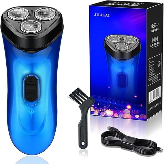 Electric Razor for Men,2025 Waterproof Cordless Wet Dry Rechargeable Electric Shaver with Cleaning Brush,Portable Face Shaver,Electric Razors for Husbands Fathers Boyfriend