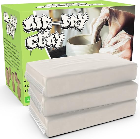 Aujazyble Pottery Clay for Kids, 3.3 lbs Air Dry Clay for Pottery Wheel