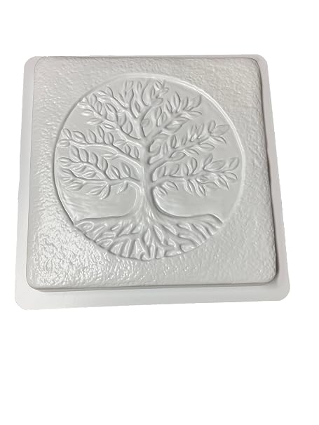 Tree of Life Stepping Stone Mold, Concrete Stepping Stone Mold, Garden Decor Mold, 16'' Square