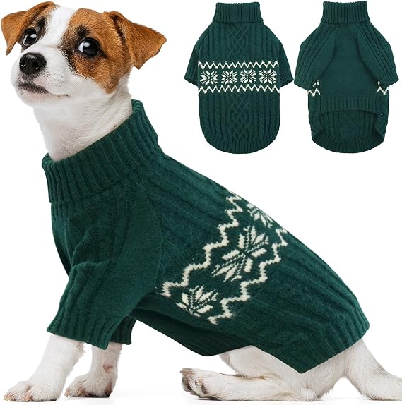 Kuoser Christmas Dog Sweater, Soft Warm Stretchy Knit Sweaters