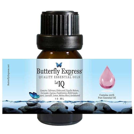 Le IQ Essential Oil Blend 10ml - 100% Pure - by Butterfly Express