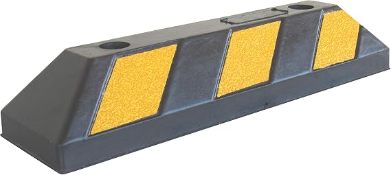 Parking Stopper for Garage Floor, Blocks Car Wheels as Parking Aid and Stops The Tires, Acting as Rubber Parking Curbs That Protect Vehicle Bumpers and Garage Walls, 21.6"x5.9"x3.9"