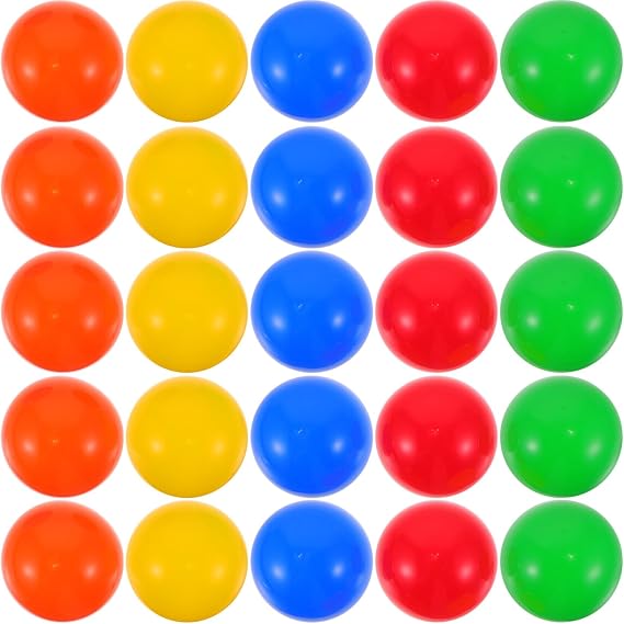 Hemoton 25pcs Plastic Hollow Bingo Balls - Openable Raffle Balls for Vending Machines & Birthday Parties, 4cm, Random Color