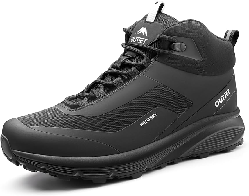 Men's Waterproof Hiking Boots Lightweight Comfortable Breathable Outdoor Walking Trekking Boots Brown
