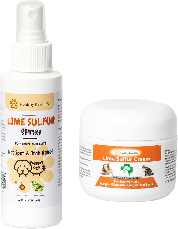 Classic's Lime Sulfur Dip Bundle - 2 Items: Classic's Lime Sulfur Cream (2 oz) and Classic's Lime Sulfur Spray (4 oz), 2 Piece Set