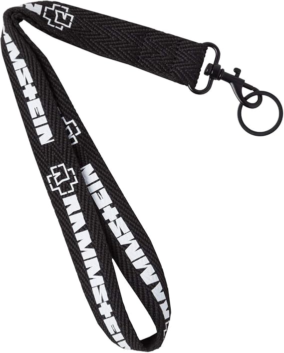 Rammstein Schlüsselband Ach so schwer schwarz Offizielles Band Merchandise