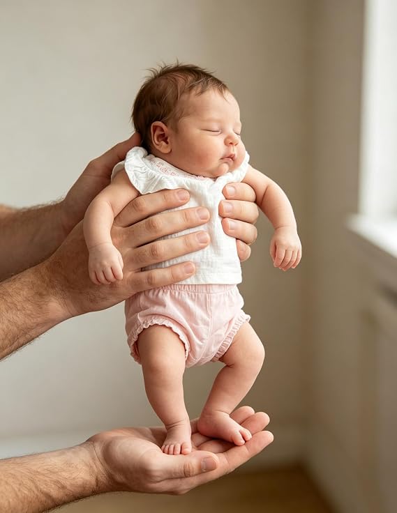 Anano Chubby Reborn Baby Dolls Peaches 20 Inch Lifelike Newborn Real Life Baby Doll Soft Cloth Body Ideal Present for Kids Ages 3+