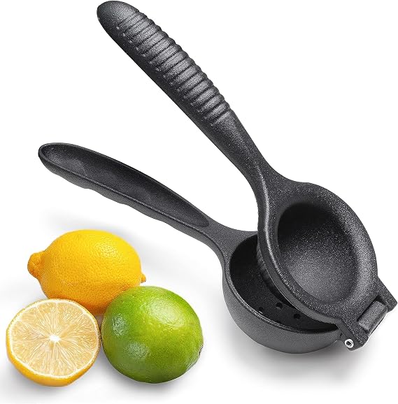 Deconox Casting Lemon Juicer Lemon Press Large Size 24cm, Black Metal Lemon Juicer, Casting Citrus Juicer (CASTING LEMON BORING)