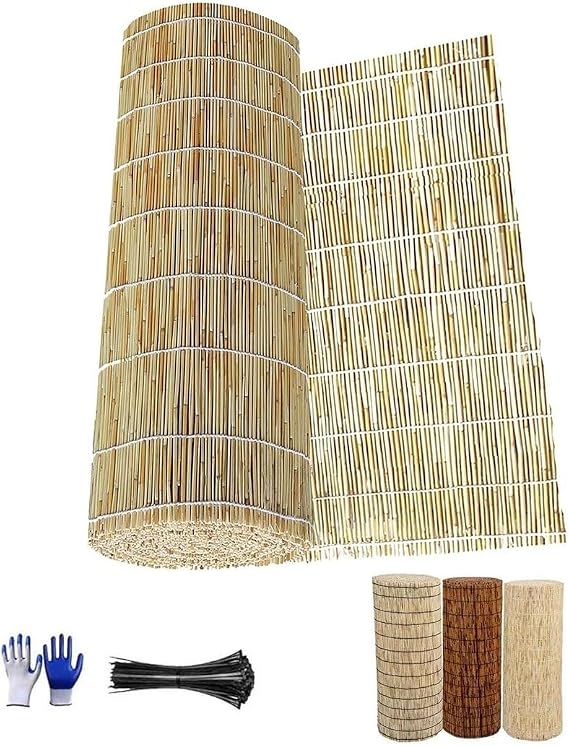Custom Size Bamboo Fencing - 1.6ft to 8ft High, 4FTx16.4FT Bamboo Fence for Garden Privacy, Adds Beauty to Deck, Yard, Pool, Pond, Balcony Railing