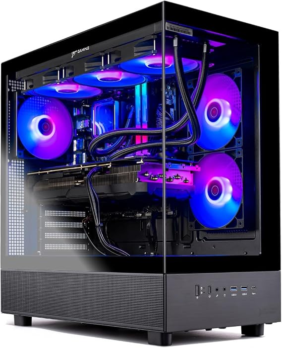 Skytech Gaming Azure 3 Desktop PC, Ryzen 7 9800X3D 4.7 GHz (5.2 GHz Turbo), NVIDIA RTX 5060 Ti 16GB, 2TB Gen4 NVMe SSD, 32GB DDR5 RAM 6000 RGB, 850W Gold ATX 3 PSU, 360mm ARGB AIO, Wi-Fi, Win 11