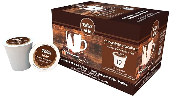 Cafe Tastle Chocolate Hazelnut Single Serve Coffee, 12 Count