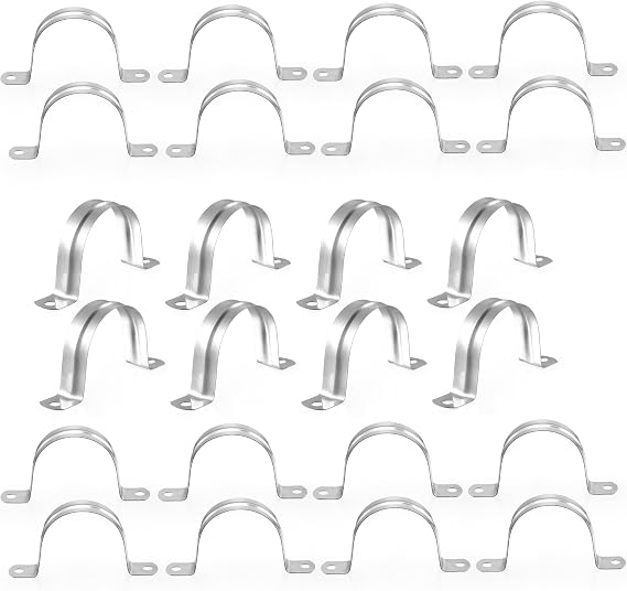 24Pcs 2 3/4 Inch (70mm) 304 Stainless Steel Conduit Clamps